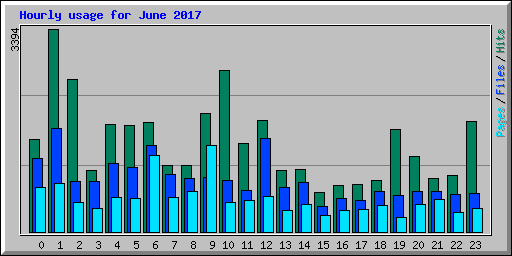 Hourly usage for June 2017