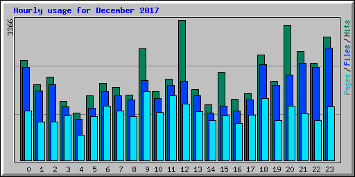 Hourly usage for December 2017