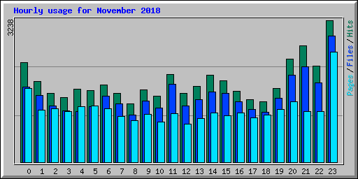 Hourly usage for November 2018
