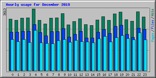 Hourly usage for December 2019