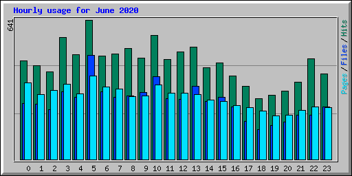Hourly usage for June 2020